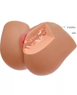 CRAZY BULL - ILANA REALISTISCHER WEIBLICHER PO-VIBRATOR UND SAUGER MIT TON 6,8 KG