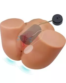 CRAZY BULL - ILANA REALISTISCHER WEIBLICHER PO-VIBRATOR UND SAUGER MIT TON 6,8 KG