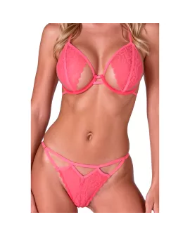 PASSION - Resilque BH-String-Set Tomatenrot S/M
