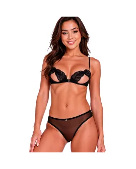 Passion - Intimari BH + Höschen Set Schwarz S/M