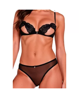 Passion - Intimari BH + Höschen Set Schwarz L/XL