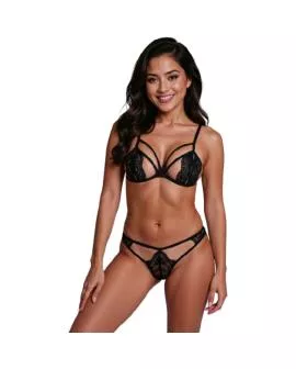 Passion - Anuvera BH + String-Set Schwarz L/XL