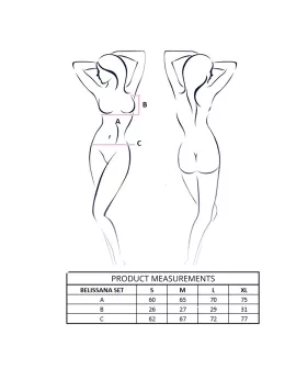 Passion - Belissana BH-String-Set Blau S/M