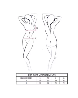 Passion Velmore Body Blau L/XL - Erotik Body