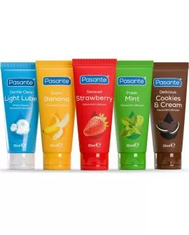 PASANTE - PACKUNG SORTIERTE GLEITGEL MIT GESCHMACK 5 EINHEITEN X 15 ML