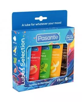 PASANTE - PACKUNG SORTIERTE GLEITGEL MIT GESCHMACK 5 EINHEITEN X 15 ML