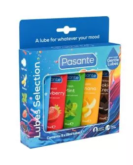 PASANTE - PACKUNG SORTIERTE GLEITGEL MIT GESCHMACK 5 EINHEITEN X 15 ML