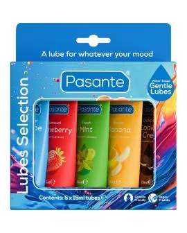 PASANTE - PACKUNG SORTIERTE GLEITGEL MIT GESCHMACK 5 EINHEITEN X 15 ML