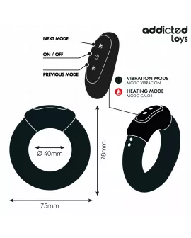 ADDICTED TOYS - VIBRIERENDER COCKRING MIT WÄRMEEFFEKT UND FERNBEDIENUNG