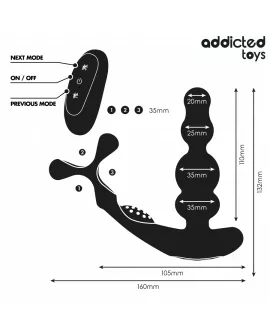 ADDICTED TOYS – ROTIERENDER PROSTATAMASSAGEGERÄT MIT FERNBEDIENUNG