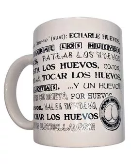 DIABLO PICANTE - WEISSER BECHER MIT KUGELN SYNONYMEN 370 ML