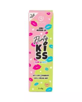 SECRETPLAY - FLIRTY KISS GELS MIT ORALEN SEX-EFFEKTEN ERDBEERE & MINZE 2 x 8 GR