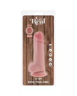 GET REAL - DELUXE REALISTISCHER PENIS MIT HODEN EXTRA DICK 17 CM