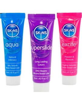 SKINS – VITAL LUBES KIT AQUA, SUPERSLIDE & EXCITE GLEITMITTEL 3 x 12 ML