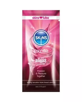 SKINS - EXCITE Gleitmittel auf Wasserbasis, Einzeldosis 5 ml