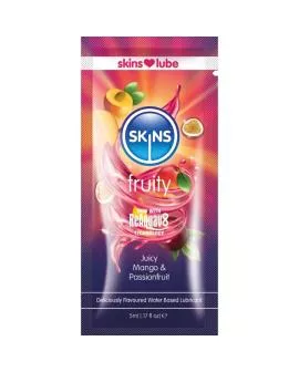 SKINS – FRUCHTIGES, WASSERBASIERTES GLEITMITTEL MANGO & PASSIONSFRUCHT, EINZELDOSIERUNG 5 ML