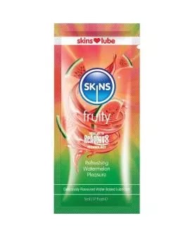 SKINS – FRUCHTIGES, WASSERBASIS-GLÄTTER WASSERMELONE, EINZELDOSIERUNG 5 ML