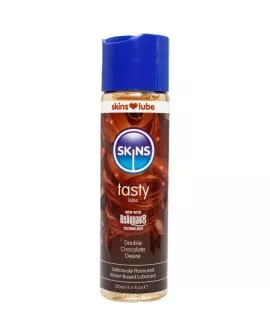 SKINS – KÖSTLICHES, WASSERBASIERTES GLEITMITTEL DOPPELSCHOKOLADE 130 ML