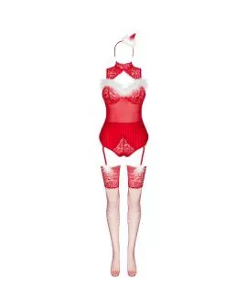 LIVCO CORSETTI FASHION - LIMPID SNOWFLAKES LC 90604 BODY + STRÜMPFE + WEIHNACHTSSTIRNBAND