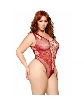 LEG AVENUE - 81641X NAHTLOSER BODY, BURGUNDER, GRÖSSE 1X/2X