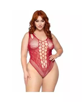 LEG AVENUE - 81641X NAHTLOSER BODY, BURGUNDER, GRÖSSE 1X/2X