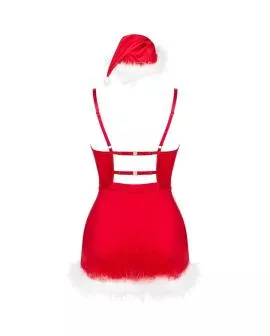 LIVCO CORSETTI FASHION - AGETHE LC 90607 CHEMISE + STRING + WEIHNACHTSMÜTZE L/XL