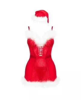 LIVCO CORSETTI FASHION - AGETHE LC 90607 CHEMISE + STRING + WEIHNACHTSMÜTZE L/XL