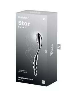 SATISFYER - STAR FORCE 1 DOPPELDILDO AUS EDELSTAHL