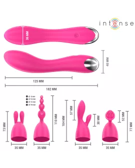 INTENSE - CHER VIBRATOR MIT WECHSELKÖPFEN