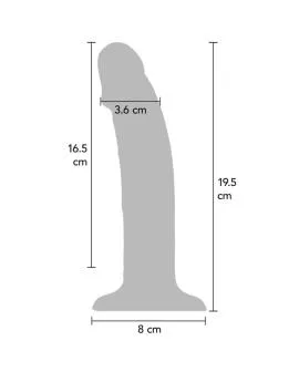 GET REAL - REALISTIC SILICONE VIBRATING DILDO CLEAR 19.5 CM