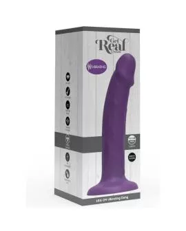 GET REAL - REALISTIC SILICONE VIBRATING DILDO PURPLE 19.5 CM