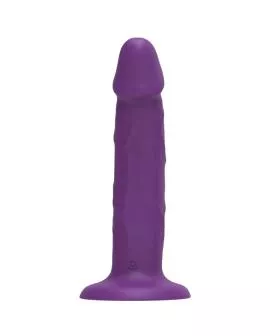 GET REAL - REALISTIC SILICONE VIBRATING DILDO PURPLE 19.5 CM