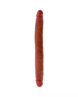 GET REAL - DOPPELENDES SILIKON-DILDO KARAMELL 35 CM
