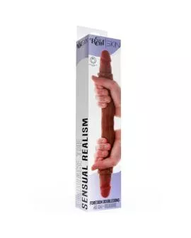 GET REAL - DOPPELENDES SILIKON-DILDO KARAMELL 40 CM