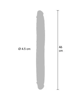 GET REAL - DOPPELENDES SILIKON-DILDO KARAMELL 46 CM