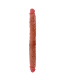 GET REAL - DOPPELENDES SILIKON-DILDO KARAMELL 46 CM