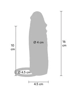 GET REAL – FEUCHTIGKEITSSPENDENDE SILIKON-PENISHÜLLE IN KARAMELL, 16 CM