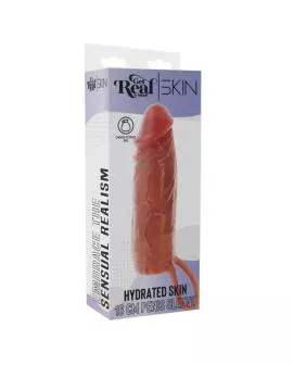 GET REAL – FEUCHTIGKEITSSPENDENDE SILIKON-PENISHÜLLE IN KARAMELL, 16 CM
