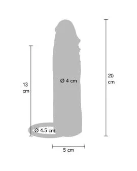 GET REAL – FEUCHTIGKEITSSPENDENDE SILIKON-VIBRATIONS-PENISHÜLLE IN KARAMELL, 20 CM