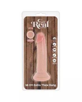 GET REAL - DELUXE DICKER TPE-DONNERSATZ MIT DOPPELTER DICHTE, 18 CM