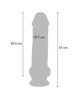 GET REAL - DELUXE REALISTIC PENIS WITH TESTICLES EXTRA THICK 31 CM