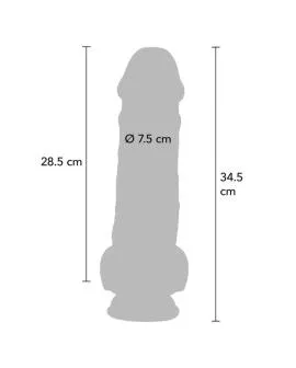 GET REAL - DELUXE REALISTISCHER PENIS MIT HODEN, EXTRA DICK, 34,5 CM
