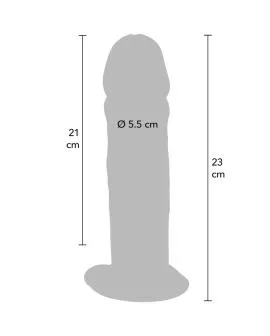 GET REAL - DELUXE DICKER TPE-DONNERSATZ MIT DOPPELTER DICHTE, 23 CM