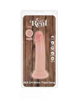GET REAL - DELUXE THICK DOUBLE-DENSITY TPE DONG 25.5 CM