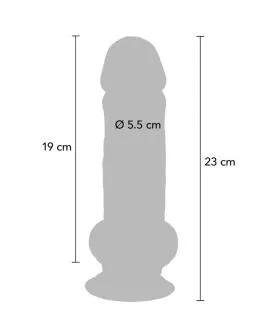 GET REAL - DELUXE REALISTIC PENIS WITH TESTICLES EXTRA THICK 23 CM