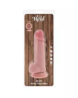 GET REAL - DELUXE REALISTIC PENIS WITH TESTICLES EXTRA THICK 25 CM