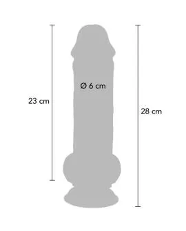 GET REAL - DELUXE REALISTIC PENIS WITH TESTICLES EXTRA THICK 28 CM