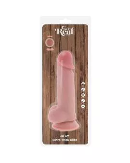 GET REAL - DELUXE REALISTIC PENIS WITH TESTICLES EXTRA THICK 28 CM