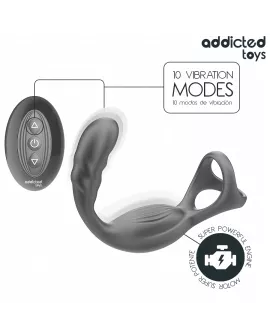 ADDICTED TOYS - DOPPELTER PROSTATIK-COCKRING MIT FERNBEDIENUNG