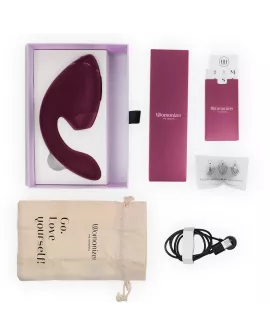 WOMANIZER - DUO NEXT DOPPELTER KLITORIS- & G-PUNKT-STIMULATOR, DUNKLES ROSA
